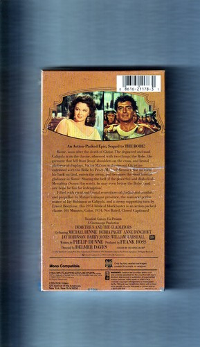 DEMETRIUS AND THE GLADIATORS SEALED VHS WITH CBS/FOX WATERMARK--MINT! - Picture 2 of 3