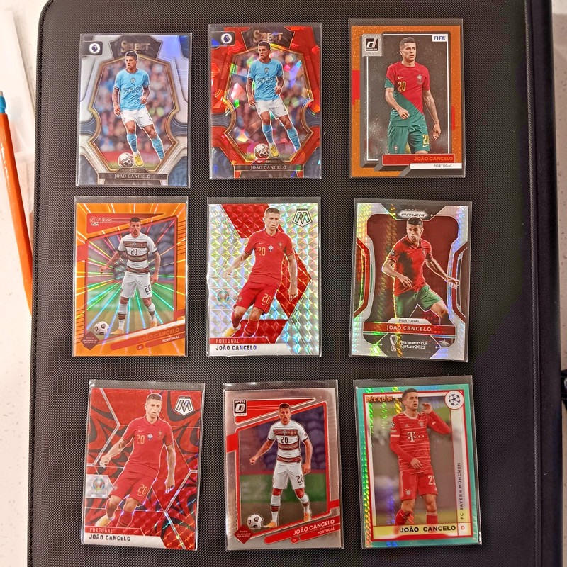 João Cancelo 9 Card Lot Panini Prizm Portugal Manchester City Soccer Cards 112
