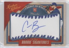 2019 Panini Leather & Lumber 65/99 Corbin Burnes #123 Auto uk2