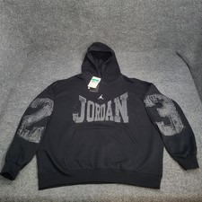 Jordan Sweatshirt Mens XL Black Sail Brooklyn Collegiate Hoodie Sweater Nike Air