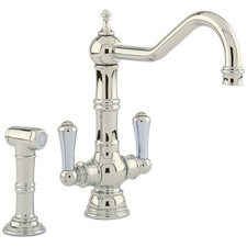 NEW Perrin & Rowe 4766NI Picardie Kitchen Mixer Tap & Rinse NICKEL BR4200