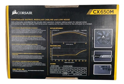Corsair CX650M 650W Półmodułowy zasilacz ATX 80+ Bronze – NOWY Open Box - Zdjęcie 2 z 13