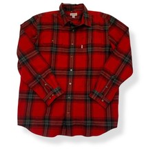 Carhartt Mens Button-Down Flannel Red Blk Buffalo Plaid 2XLT Lumberjack Outdoors