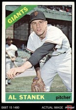 1966 Topps #437 Al Stanek No Yellow Streak Giants COMMON VARIATION 3 - VG