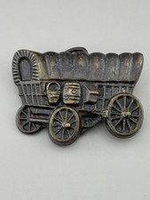 Covered Wagon Belt Buckle MBCI Western Pioneer Frontier Cowboy 93g