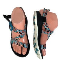 Chaco Z1 Ecotread Kids Sport Sandals Tube Blue Adjustable Straps Sz 2 Unisex