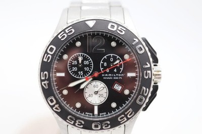 Hamilton H645120 Khaki King Scuba Watch 45mm Black Dial Chronograph Quartz