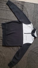 Michael Kors Mens Size M Black Gray Colorblock 1/4 Zip Fleece Sweatshirt