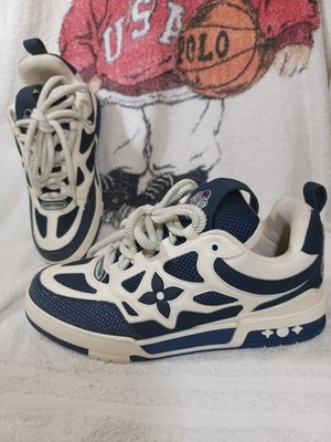 Mens Sz 9 LV / 10 - 10.5 US Louis Vuitton Skate Sneaker Marine Navy White NO BOX