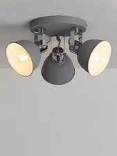 John Lewis SES LED 3 Spotlight Ceiling Plate, Grey(see description)
