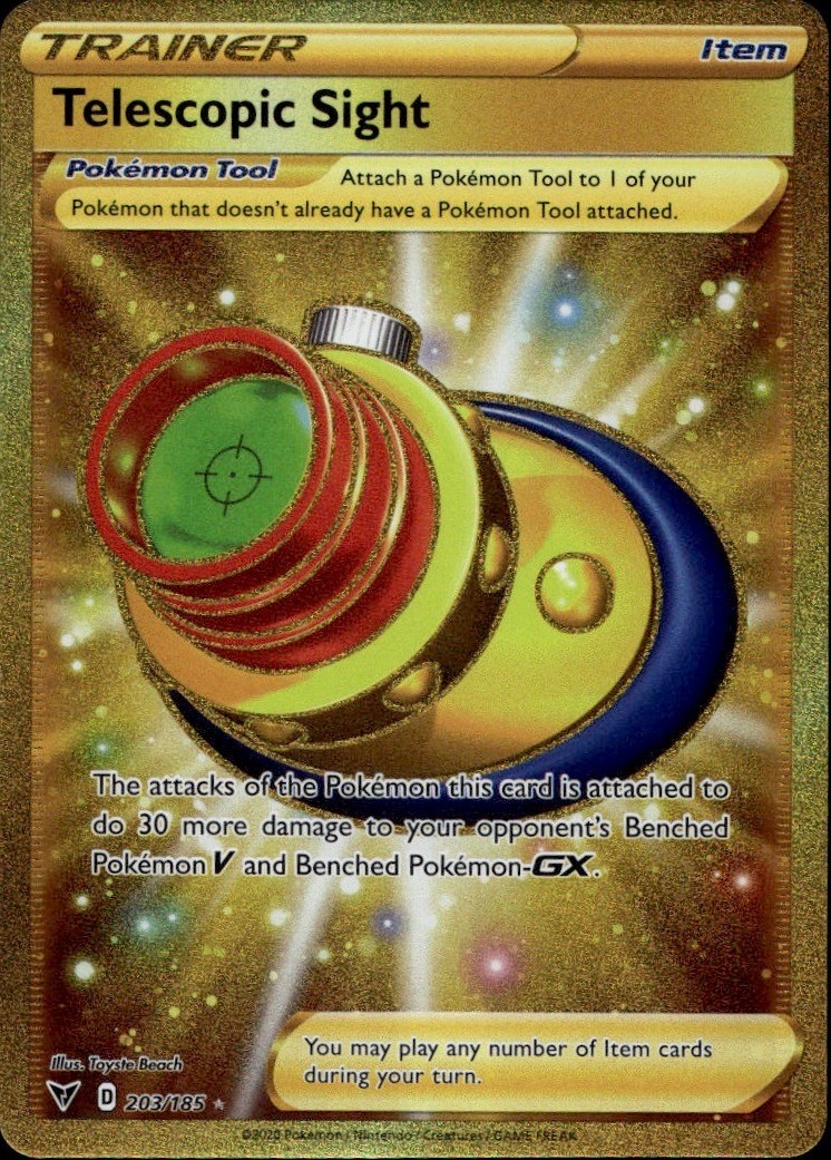 Telescopic Sight (Secret) Holo Secret Rare SWSH04: Vivid Voltage 203/185 NM