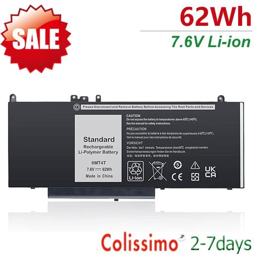 Batterie 6MT4T pour Dell Latitude E5570 et E5470 de 62Wh