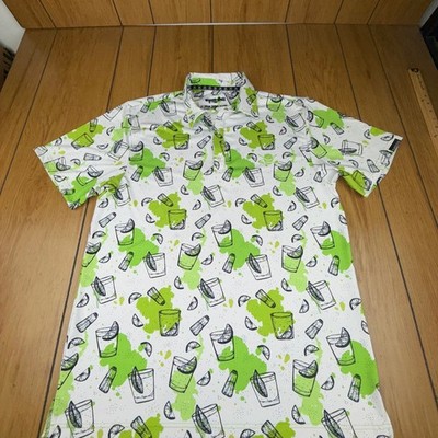 Tattoo Golf The 19th Hole Polo Shirt Mojito Lime Golfing White Green