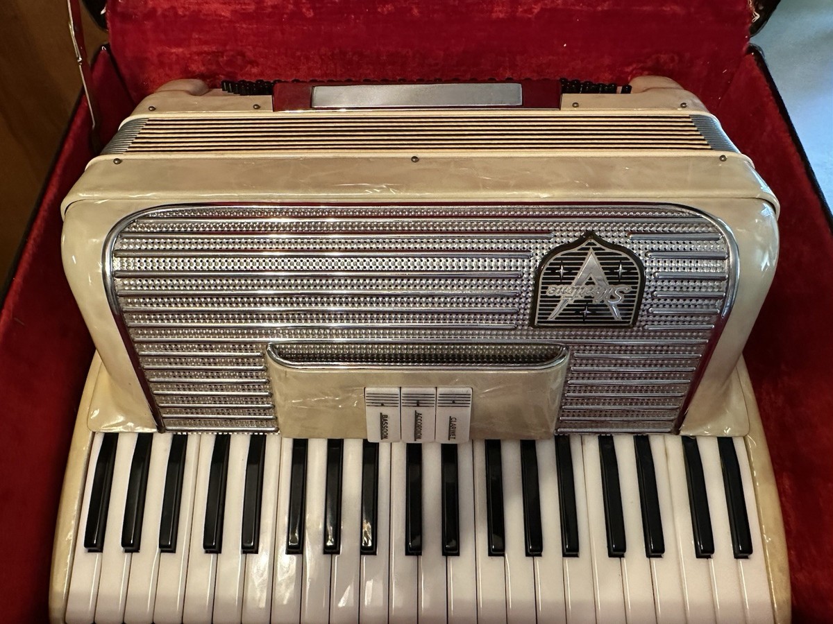 Vintage Silvertone Piano Accordion Made In Italy Tested Works | eBay