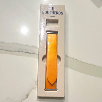 BOUCHERON Paris Salmon Calf Two-Piece Wristwatch Band Strap BBA4 WDA30014
