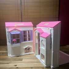 Barbie Folding Pretty House Mattel Vintage 1996 Pink Fold Up Vintage 90s-WORKS!