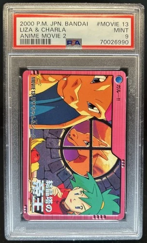 2000 Pokemon Bandai Japanese Anime Movie 2 Liza & Charizard #97 PSA 9