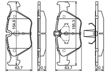 For Bosch 0 986 424 485 brake pad set, disc brake