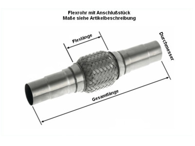 F.BECKER_LINE Flexrohr mit Anschlussrohr 60x100x220 mm (50510009)