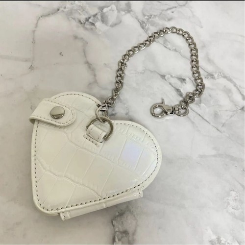 Vivienne Westwood Heart-Shaped Compact Mirror Bag White Charm Chain 27cm - 第 4/6 張圖片