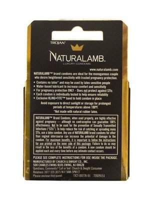 Trojan Naturalamb Lubricated Male Condom - Rare - Discontinued