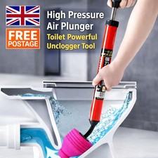 High Pressure Air Drain Blaster Toilet Plunger Sink Kitchen Pipe Clog Remover UK