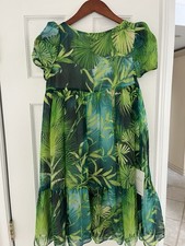Versace Girls Silk Jungle Print Dress