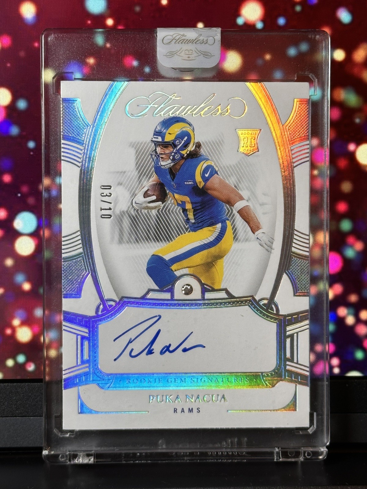 Puka Nacua Panini Flawless Rookie Gems Signatures #RGSPNA Diamond