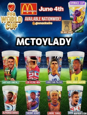 2026 McDonald's FIFA World Cup Adult Happy Meal Cups Single or Set