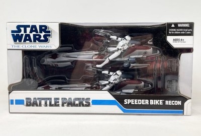 STAR WARS -The Clone Wars Battle Packs Speeder Bike Recon Hasbro 2008 BRAND NEW!