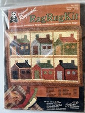 Vintage 1985 Rugpoint Rag Rug Kit 3009 Country Houses Suzanne McNeill Sealed