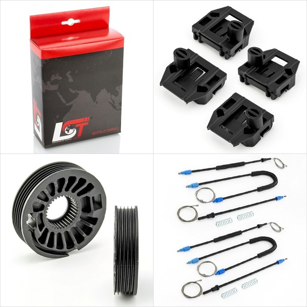 2X Fensterheber Reparatursatz Vorne Links + Rechts FÜR Skoda Fabia 6Y *Neu*-image