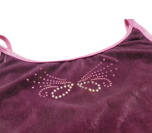 Camisola Sataras Leos De Colección Terciopelo Suave Brillante Leotardo Púrpura Adulto L Nueva con Etiquetas - Imagen 4 de 15