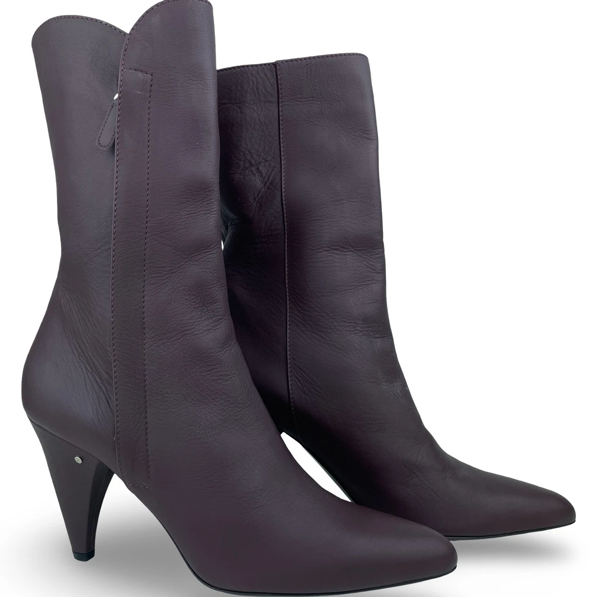 Bottines Cheville Laurence Dacade En Cuir Noir Clouté - Taille 39.5 EUR, Occasion Authentique