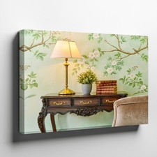 Floral Branch Vintage Style Canvas Wall Art for Elegant Living Room Decor 75x80