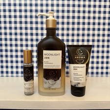 3X Bath  Body Works  MOONLIGHT ZEN Body Lotion, Travel Cream  Essential Oil