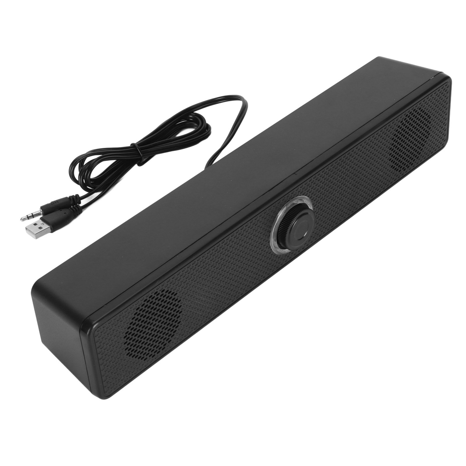 Computer Speakers Wired USB Desktop Soundbar HiFi Clear Sound Volume Knob Mini