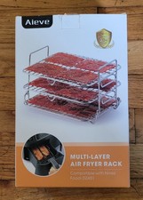 Aieve 3-Layer Stackable Stainless Steel Air Fryer Rack for Ninja Foodi DZ401