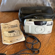 Canon Sure Shot 60 Zoom Date 35mm Camera Built-in Flash (NOT TESTED) w/ Case Man