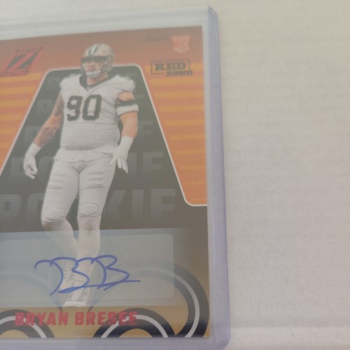 2023 Panini Zenith Rookies Red Zone Auto #109 Bryan Bresee (AU, RC) Saints - Picture 4 of 6