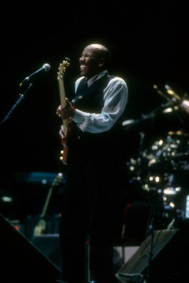 Bassist Nathan East performs with Eric Clapton at Madison Square G- Old Photo