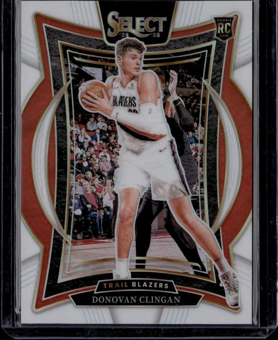 2024-25 Panini Select #69 Donovan Clingan White Prizm #/149