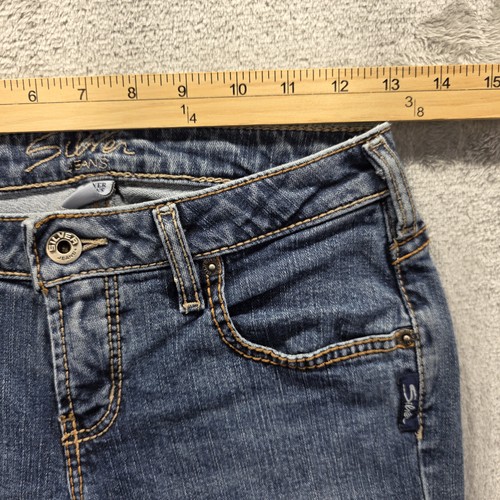 Jeans argento Malibu Jeans donna 27 gamba dritta denim invecchiato made Canada - Foto 6 di 9