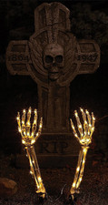 Skeleton Arms Light-Up Yard Decor, Halloween Outdoor Decoration, NEW