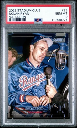 2022 Topps Stadium Club Image Variation Nolan Ryan #23 HOF PSA 10