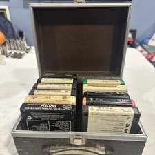 Lot Of 11 Various 8 Track Tapes With 12 Cassette Case
