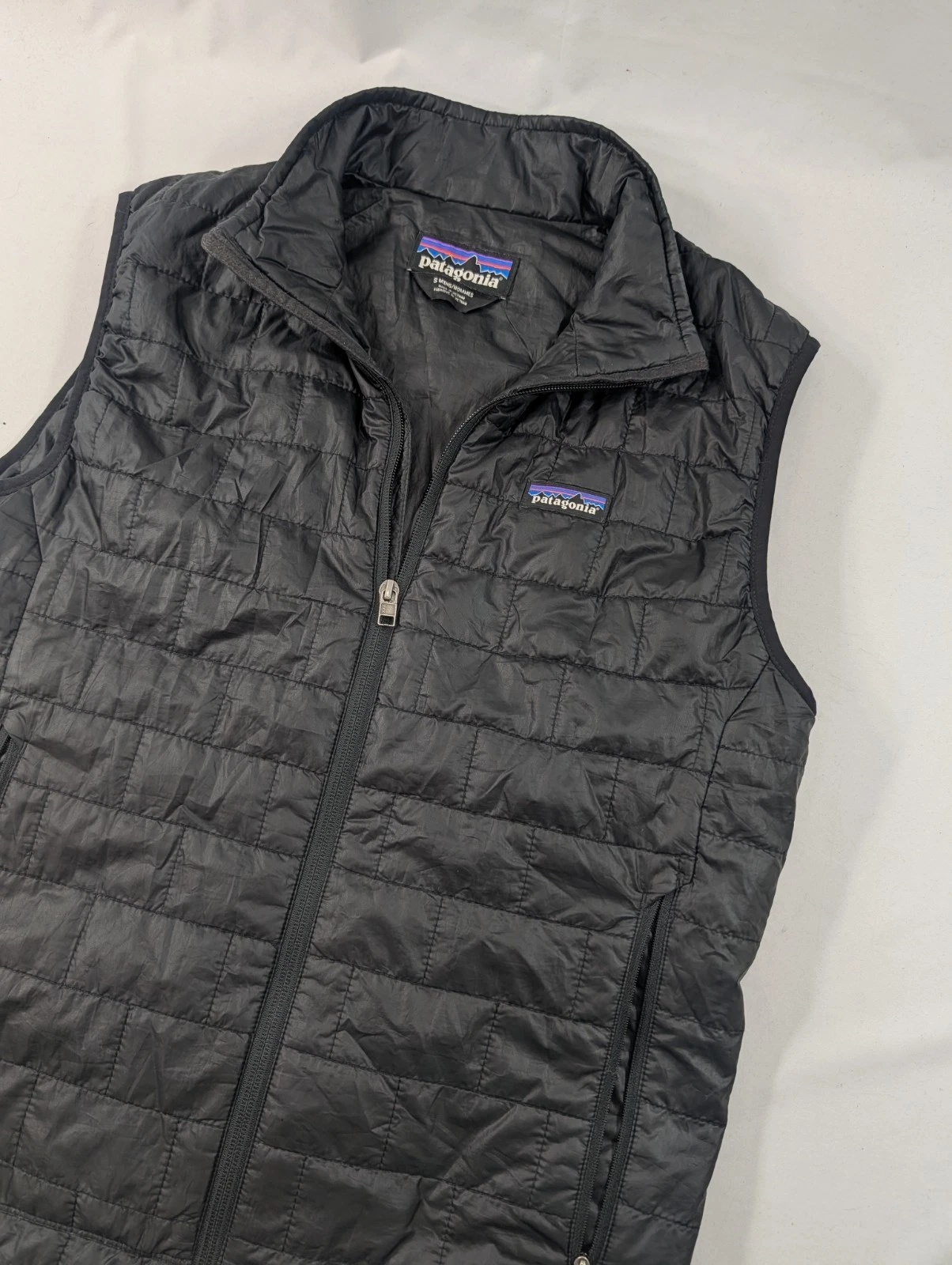 Patagonia Nano Puff Vest Mens Small Black PrimaLoft Insulated Outdoor
