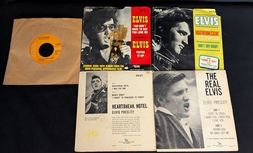 Classic Elvis music 45 RPM vinyl all tested play sound great - Picture 2 of 12