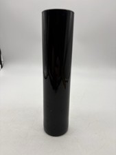 Vintage Black Handblown Glass Vase Elongated Stylish 20th Century