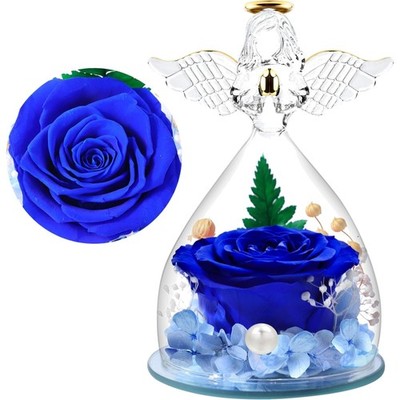 Ewige Rose Engel Glas Geschenk Blumen Dekoration Valentinstag Muttertag